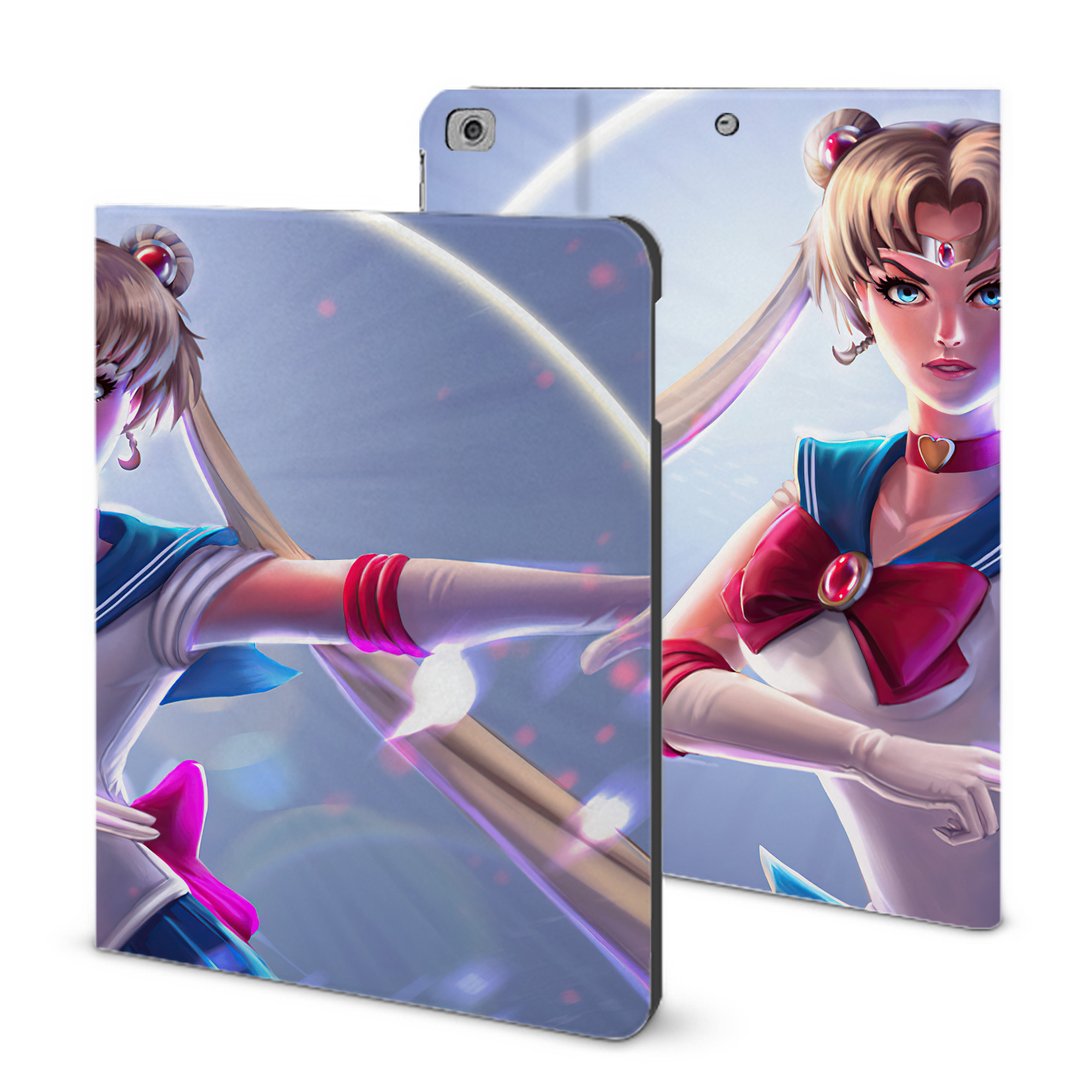（画像用） 美少女戦士セーラームーン Sailor Moon IPad ケース ブック型 PUレザー TPU 耐衝撃 軽量 薄型 ペン収納なし 全面保護 IPad 各モデル対応